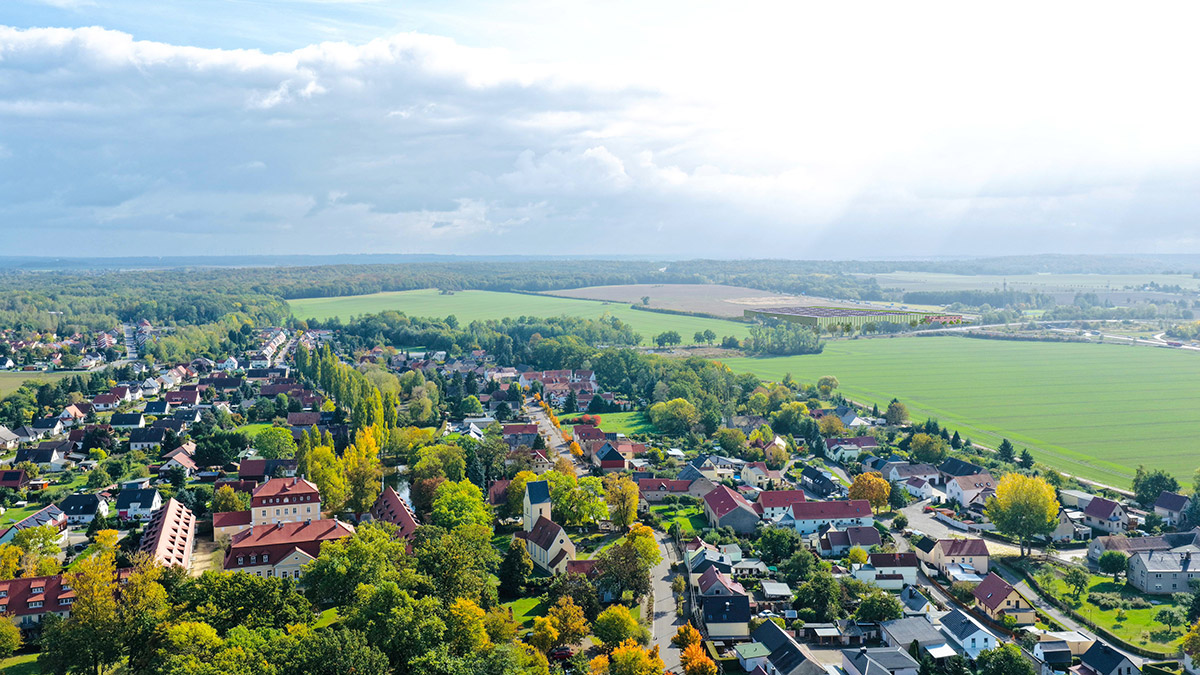 Logistikzentrum aus Sicht von Ammelshain