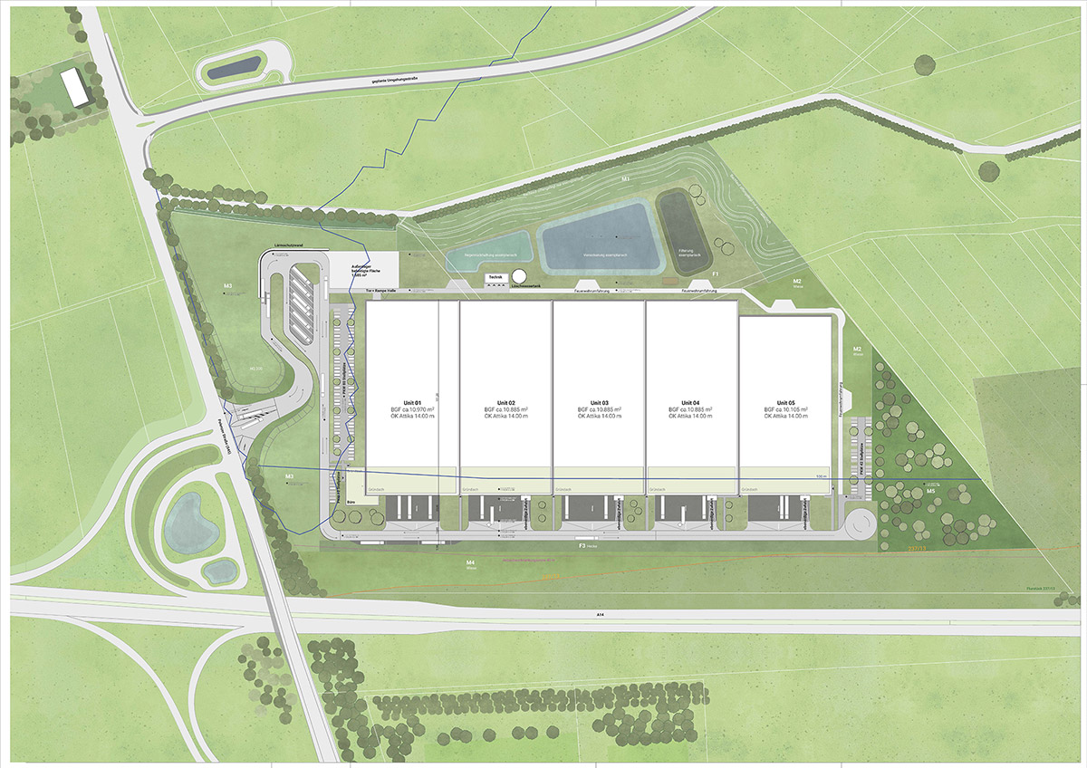Lageplan des Logistikzentrums